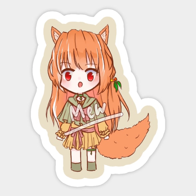 orange hair fox Sticker by Store Linux8888